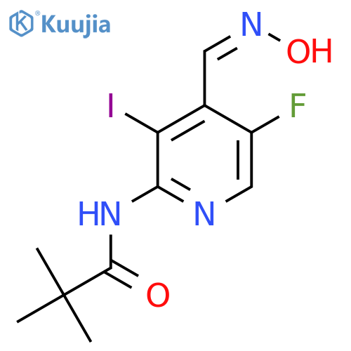 (E)-N-(5-Fluoro-4-((hydroxyimino)methyl)-3-iodopyridin-2-yl)pivalamide structure