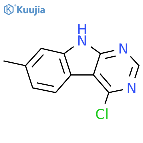9H-Pyrimido[4,5-b]indole, 4-chloro-7-methyl- structure