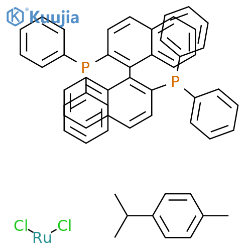 2,2'-Bis(diphenylphosphino)-1,1'-binaphthalenechloro(p-cymene)ruthenium Chloride structure