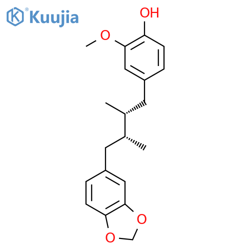 rel-4-(2R,3R)-4-(1,3-Benzodioxol-5-yl)-2,3-dimethylbutyl-2-methoxyphenol structure