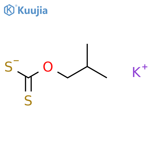 Carbonodithioic acid,O-(2-methylpropyl) ester, potassium salt (1:1) structure