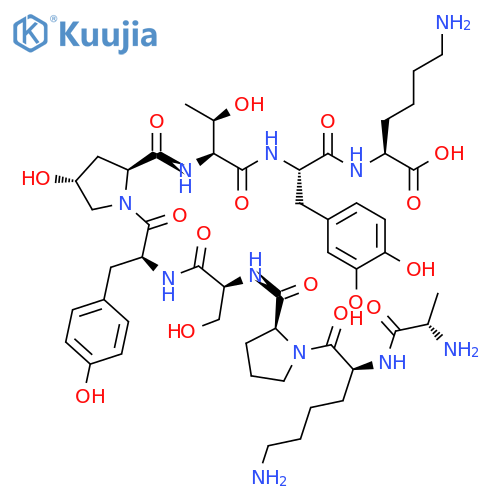 L-Lysine,L-alanyl-L-lysyl-L-prolyl-L-seryl-L-tyrosyl-(4R)-4-hydroxy-L-prolyl-L-threonyl-3-hydroxy-L-tyrosyl- structure