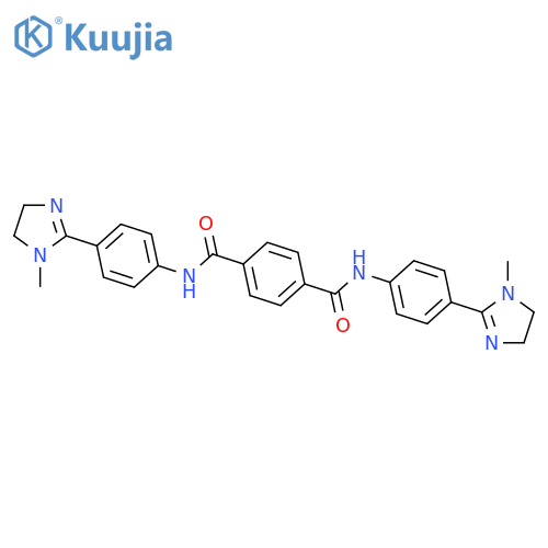 1,4-Benzenedicarboxamide,N1,N4-bis[4-(4,5-dihydro-1-methyl-1H-imidazol-2-yl)phenyl]-, hydrochloride(1:2) structure