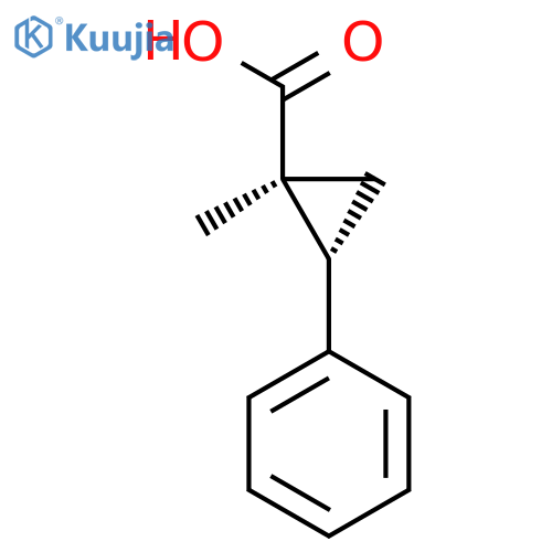 rac-(1R,2S)-1-methyl-2-phenylcyclopropane-1-carboxylic acid structure