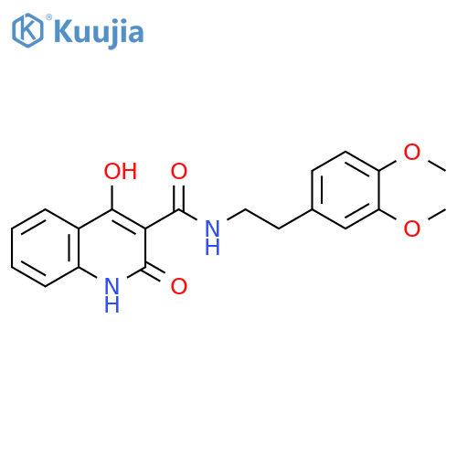 N-[2-(3,4-dimethoxyphenyl)ethyl]-4-hydroxy-2-oxo-1,2-dihydroquinoline-3-carboxamide structure
