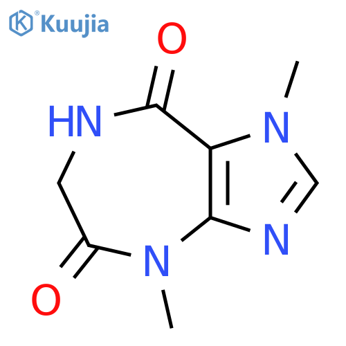 1,4,6,7-tetrahydro-1,4-dimethyl-Imidazo[4,5-e][1,4]diazepine-5,8-dione structure
