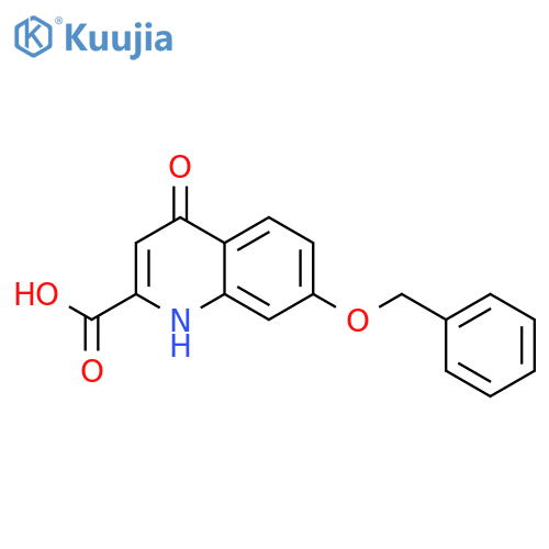 2-Quinolinecarboxylic acid, 1,4-dihydro-4-oxo-7-(phenylmethoxy)- structure