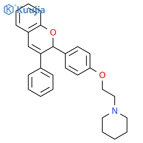 Piperidine,1-[2-[4-(3-phenyl-2H-1-benzopyran-2-yl)phenoxy]ethyl]- structure