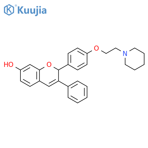 2H-1-Benzopyran-7-ol,3-phenyl-2-[4-[2-(1-piperidinyl)ethoxy]phenyl]- structure