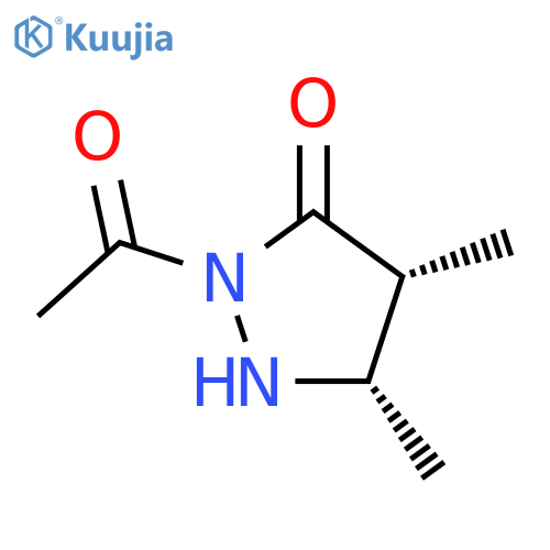 3-Pyrazolidinone,2-acetyl-4,5-dimethyl-, (4R,5S)-rel- structure