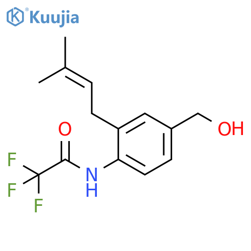 Acetamide,2,2,2-trifluoro-N-[4-(hydroxymethyl)-2-(3-methyl-2-butenyl)phenyl]- structure