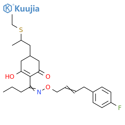 2-Cyclohexen-1-one,5-[2-(ethylthio)propyl]-2-[1-[[[4-(4-fluorophenyl)-2-butenyl]oxy]imino]butyl]-3-hydroxy- structure