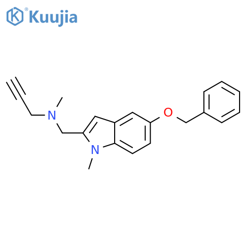1H-Indole-2-methanamine,N,1-dimethyl-5-(phenylmethoxy)-N-2-propyn-1-yl- structure