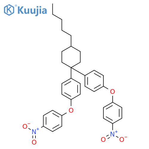 Benzene, 1,1'-(4-pentylcyclohexylidene)bis[4-(4-nitrophenoxy)- structure