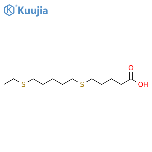 Pentanoic acid, 5-[[5-(ethylthio)pentyl]thio]- structure