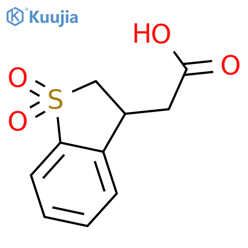 2-(1,1-dioxo-2,3-dihydro-1lambda6-benzothiophen-3-yl)acetic acid structure