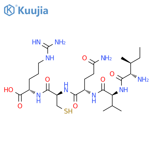 L-Arginine, N2-[N-[N2-(N-L-isoleucyl-L-valyl)-L-glutaminyl]-L-cysteinyl]- structure