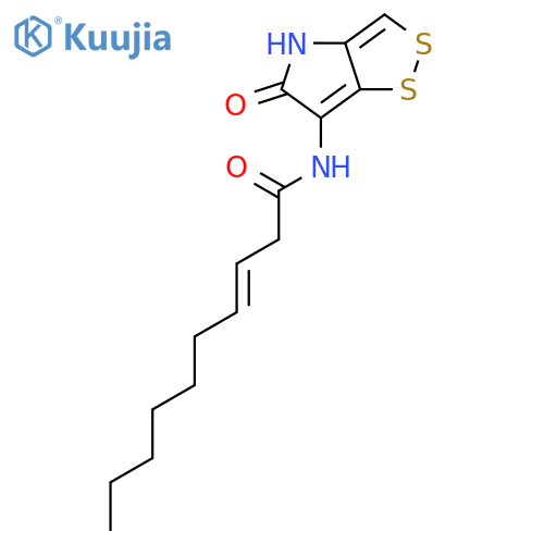 3-Decenamide, N-(4,5-dihydro-5-oxo-1,2-dithiolo[4,3-b]pyrrol-6-yl)-, (3E)- structure
