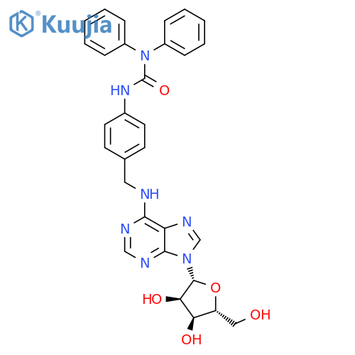 Adenosine, N-[[4-[[(diphenylamino)carbonyl]amino]phenyl]methyl]- structure