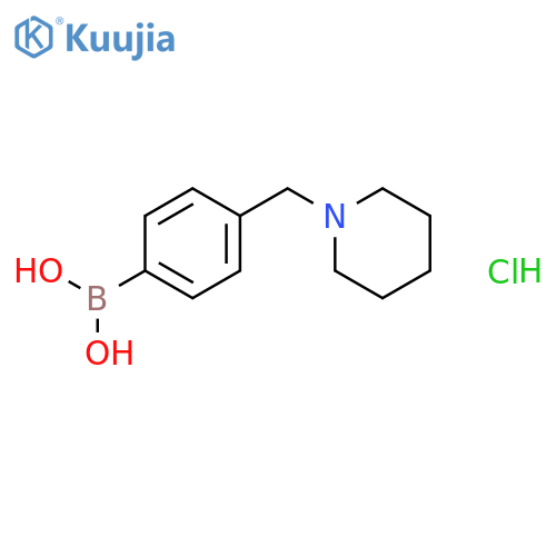Boronic acid, 4-(1-piperidinylmethyl)phenyl-, hydrochloride structure