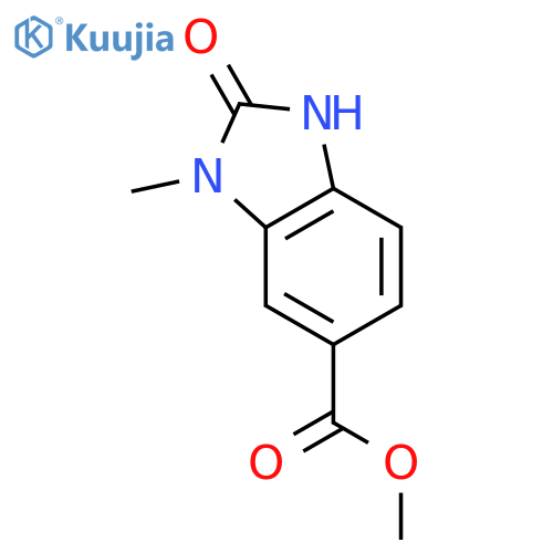 2,3-dihydro-3-methyl-2-oxo-1H-Benzimidazole-5-carboxylic acid methyl ester structure