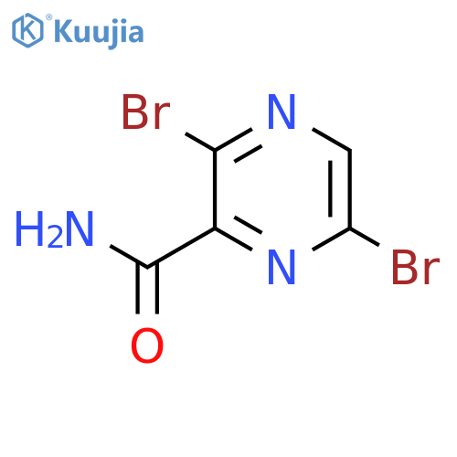 3,6-Dibromopyrazine-2-carboxamide structure