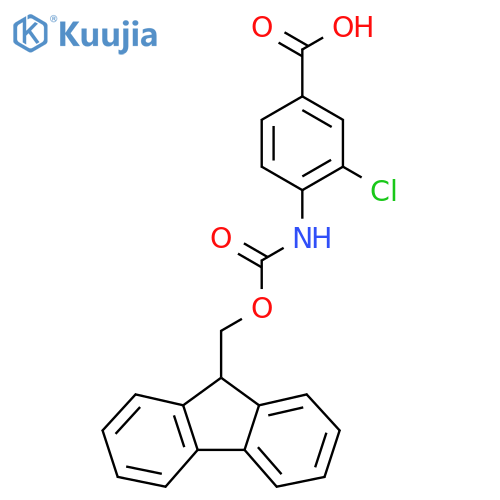 3-Chloro-4-(9H-fluoren-9-ylmethoxycarbonylamino)benzoic acid structure