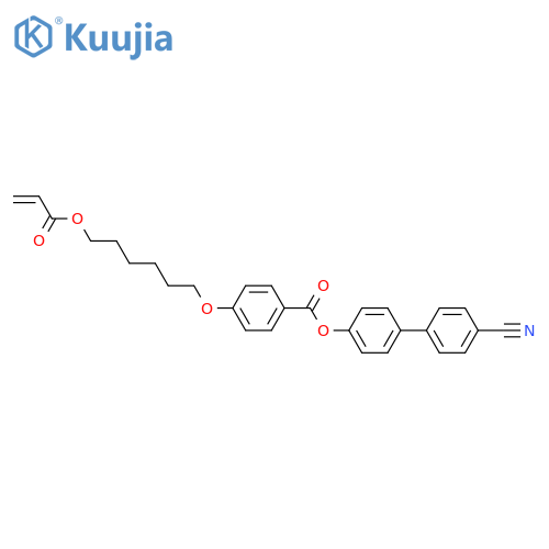 4[4[6-Acryloxyhex-1-yl)oxyphenyl]carboxy-biphenyl-4′-carbonitrile structure
