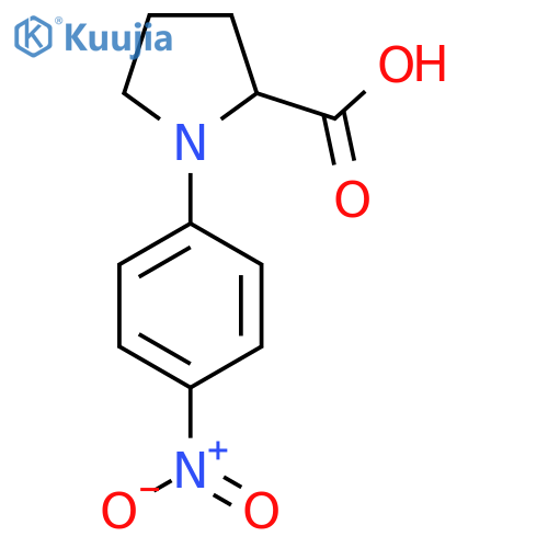 1-(4-Nitrophenyl)pyrrolidine-2-carboxylic acid structure