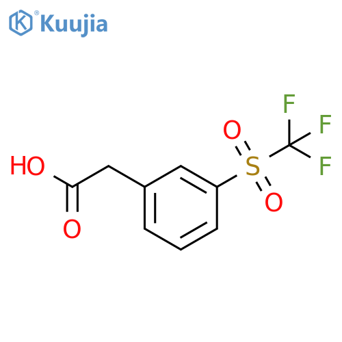 2-(3-trifluoromethanesulfonylphenyl)acetic acid structure