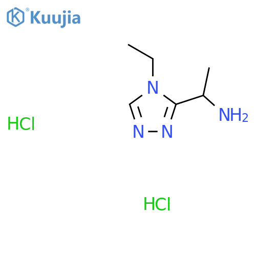 [1-(4-Ethyl-4H-1,2,4-triazol-3-yl)ethyl]amine dihydrochloride structure