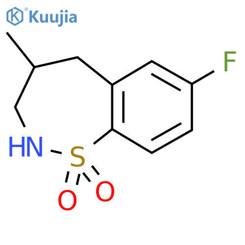 7-Fluoro-4-methyl-2,3,4,5-tetrahydrobenzo[f][1,2]thiazepine 1,1-dioxide structure