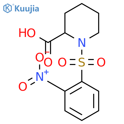1-(2-nitrobenzenesulfonyl)piperidine-2-carboxylic acid structure