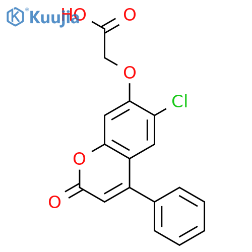 (6-Chloro-2-oxo-4-phenyl-2H-chromen-7-yl)oxy-acetic Acid structure