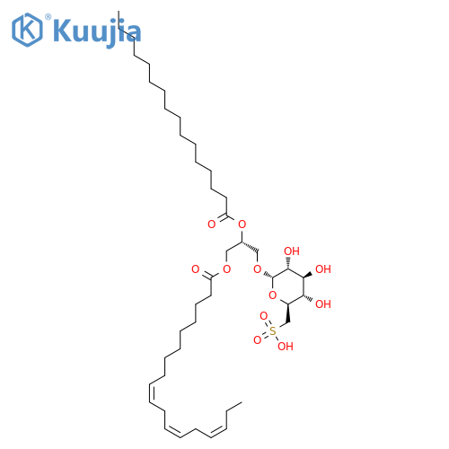 a-D-Glucopyranoside,2-[(1-oxohexadecyl)oxy]-3-[(1-oxo-9,12,15-octadecatrienyl)oxy]propyl6-deoxy-6-sulfo-, [R-(Z,Z,Z)]- (9CI) structure