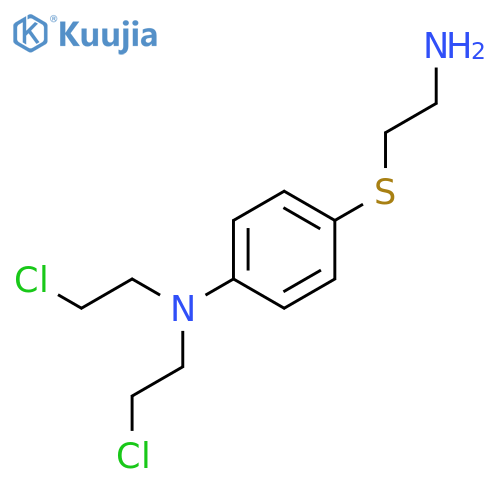 Benzenamine, 4-[(2-aminoethyl)thio]-N,N-bis(2-chloroethyl)- structure