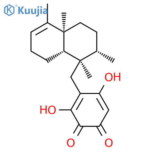 2,5-Cyclohexadiene-1,4-dione,3,5-dihydroxy-2-[(1,2,3,4,4a,7,8,8a-octahydro-1,2,4a,5-tetramethyl-1-naphthalenyl)methyl]-,[1R-(1a,2b,4ab,8aa)]- (9CI) structure