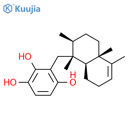 1,2,4-Benzenetriol,3-[(1,2,3,4,4a,7,8,8a-octahydro-1,2,4a,5-tetramethyl-1-naphthalenyl)methyl]-,[1R-(1a,2b,4ab,8aa)]- (9CI) structure