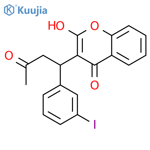 2H-1-Benzopyran-2-one,4-hydroxy-3-[1-(3-iodophenyl)-3-oxobutyl]- structure
