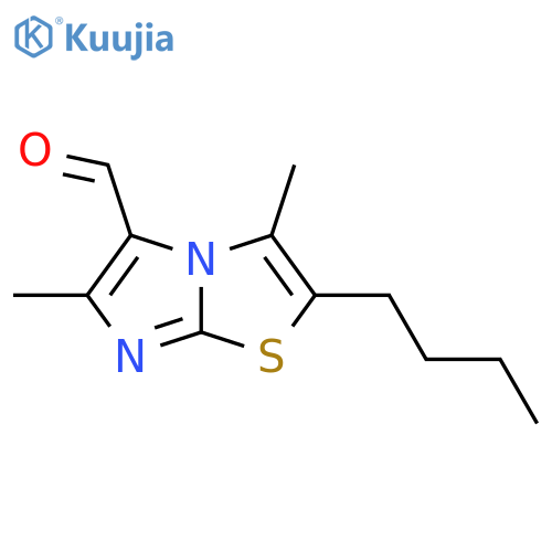 Imidazo[2,1-b]thiazole-5-carboxaldehyde, 2-butyl-3,6-dimethyl- structure