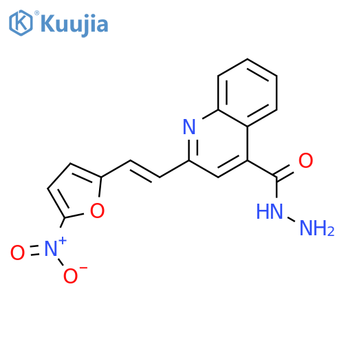 4-Quinolinecarboxylicacid, 2-[2-(5-nitro-2-furanyl)ethenyl]-, hydrazide structure