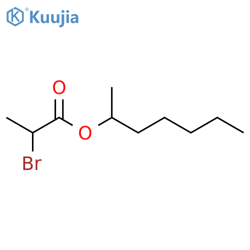 Propanoic acid, 2-bromo-, 1-methylhexyl ester structure