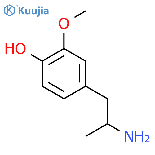 4-(2-aminopropyl)-2-methoxyphenol structure
