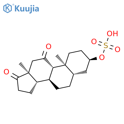 Androstane-11,17-dione, 3-(sulfooxy)-, (3a,5a)- structure