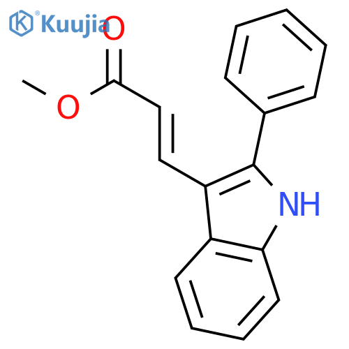2-Propenoic acid, 3-(2-phenyl-1H-indol-3-yl)-, methyl ester, (E)- structure