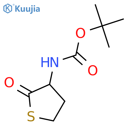 tert-butyl N-(2-oxothiolan-3-yl)carbamate structure