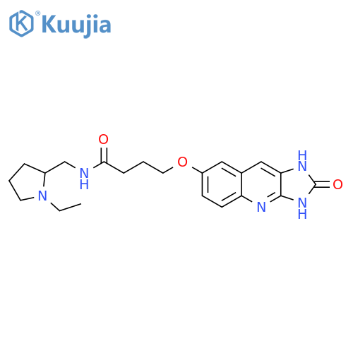 Butanamide,4-[(2,3-dihydro-2-oxo-1H-imidazo[4,5-b]quinolin-7-yl)oxy]-N-[(1-ethyl-2-pyrrolidinyl)methyl]- structure