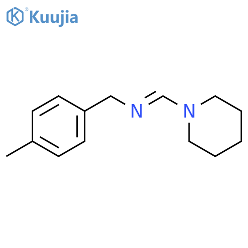 Piperidine, 1-[[[(4-methylphenyl)methyl]imino]methyl]- structure