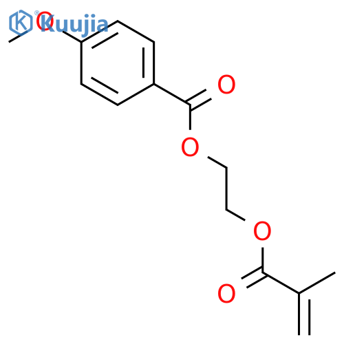 Benzoic acid, 4-methoxy-, 2-[(2-methyl-1-oxo-2-propenyl)oxy]ethyl ester structure