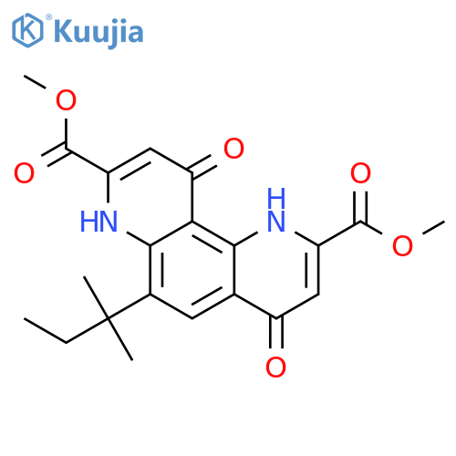 1,7-Phenanthroline-2,8-dicarboxylicacid, 6-(1,1-dimethylpropyl)-1,4,7,10-tetrahydro-4,10-dioxo-, 2,8-dimethylester structure